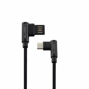 GoGEN Propojovací USB kabel, USB A vidlice (M) - oboustranný, kolmý, USB type C vidlice (M) - kolmý; GOGUSBAC100MM03