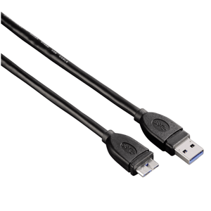 Hama USB 3.0 kabel, typ A - micro B, 0,75 m, černý; 53749
