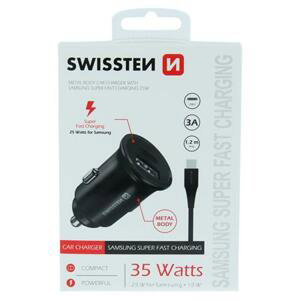Swissten CL pro Samsung super fast charging 25w + kabel USB-C/USB-C 1,2 m black; 20117100