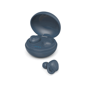 Hama Bluetooth špuntová sluchátka LiberoBuds, bezdrátová, nabíjecí pouzdro, modrá; 177065