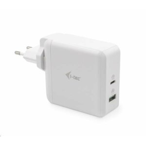 i-Tec USB-C Travel Charger 60W + USB-A Port 18W - USB cestovní nabíječka ; CHARGER-C60WT