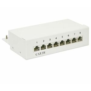 PremiumCord Mini Desktop Patch Panel Cat5e, 8xRJ45 stíněná ; A-PAN-S8