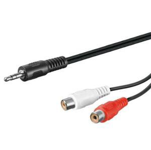 PremiumCord Kabel Jack 3.5mm-2xCINCH M/F 1,5m; kjackcinf