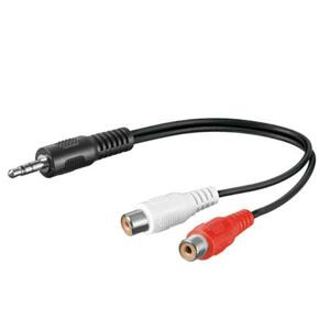 PremiumCord Kabel Jack 3.5mm-2xCINCH M/F 20cm; kjackcinf02