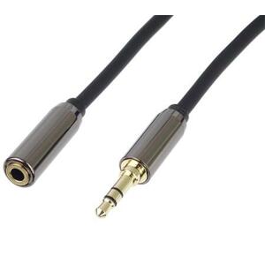 PremiumCord HQ stíněný prodlužovací kabel Jack 3.5mm - Jack 3.5mm M/F 1,5m; kjqmf015