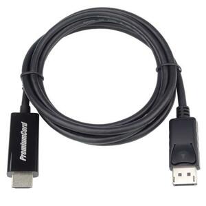 PremiumCord DisplayPort 1.2 na HDMI 2.0 kabel pro rozlišení 4Kx2K@60Hz, 2m; kportadk04-02