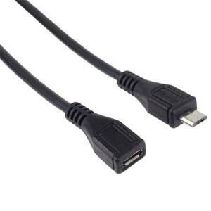 PremiumCord Kabel prodlužovací micro USB 2.0 male-female, černý 5m; ku2me5f