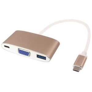 PremiumCord Převodník USB3.1 na VGA + USB3.0 + PD ( USB Power Delivery ); ku31vga02