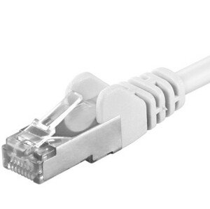 Premiumcord Patch kabel CAT6a S-FTP, RJ45-RJ45, AWG 26/7 0,25m bílá; sp6asftp002W