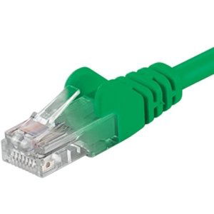 PremiumCord Patch kabel UTP RJ45-RJ45 level 5e 0.5m zelená; sputp005G