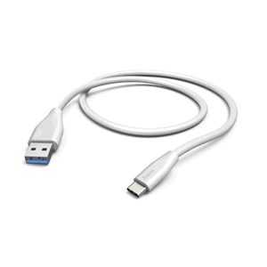 Hama kabel USB-C 3.1 A vidlice - typ C vidlice, 1,5 m, bílá; 178397