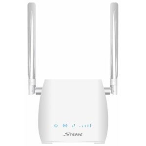 STRONG 4G LTE Router 300M/ Wi-Fi standard 802.11 b/g/n/ 300 Mbit/s/ 2,4GHz/ 1x LAN/ USB/ SIM slot/ 2 odnímatelné antény; 4GROUTER300M