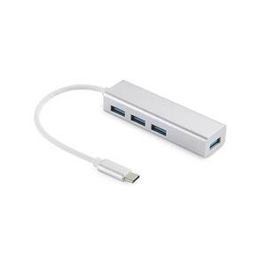 Sandberg USB-C HUB, porty 4x USB 3.0, stříbrný; 336-20
