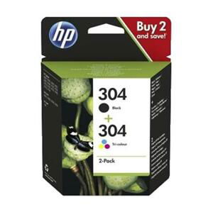 HP 304 (3JB05AE, černá + 3barevná) - inkoust pro HP Deskjet 2620/2630, 2pack; 3JB05AE