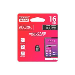 GoodRam memory card Micro SDHC 16GB Class 10 UHS-I; 08880245