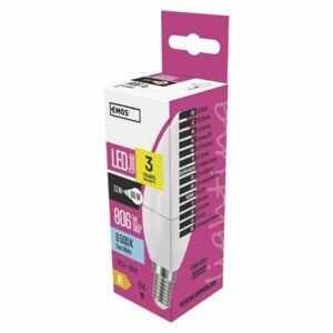 EMOS LED žárovka Classic Candle 7,3W E14 studená bílá; 1525731104