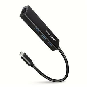 Axagon HMC-GL3A, USB 3.2 Gen 1 hub, porty 3x USB-A + Gigabit Ethernet, kovový, kabel USB-C 20cm; HMC-GL3A