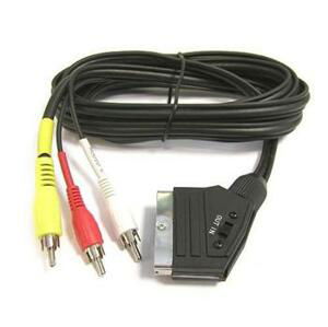 PremiumCord Kabel SCART - 3xCINCH M/M 1.5m in/out přepínač; kjssc-2