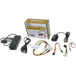 PremiumCord USB 2.0 - IDE + SATA adapter s kabelem a přídavným zdrojem; ku2ides