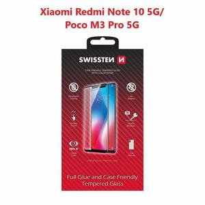 Swissten sklo full glue, color frame, case friendly Xiaomi Redmi Note 10 5G/POCO M3 PRO 5G černé; 54501795