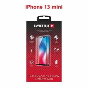 Swissten sklo full glue, color frame, case friendly Apple iPhone 13 mini černé; 54501801