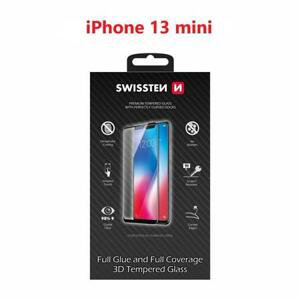 Swissten sklo ultra durable 3D full glue glass Apple iPhone 13 mini černé; 64701888