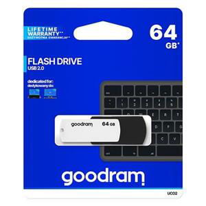 GoodRam UCO2 64GB USB 2.0 Black/White; UCO2-0640KWR11