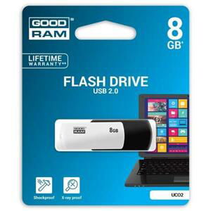 GoodRam UCO2 8GB USB 2.0 Black/White; UCO2-0080KWR11