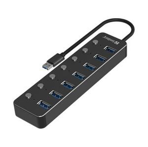 Sandberg USB-A HUB, 7x USB 3.0, černý; 134-33