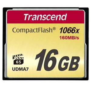 Transcend 16GB CF (1000X) paměťová karta; TS16GCF1000