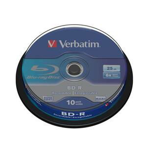 Verbatim Blu-ray BD-R SL 25GB 6x 10-cake; 43742
