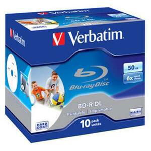 Verbatim BD-R DL (6x, 50GB), 10ks/pack; 43736