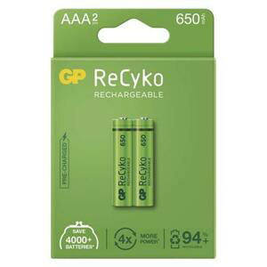 Nabíjecí baterie GP ReCyko 650 AAA 2 ks v blistru; 1032122060