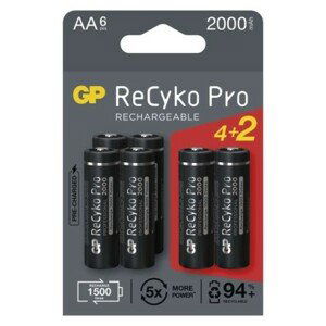 Nabíjecí baterie GP ReCyko Pro Professional AA (HR6) 6 ks v blistru; 1033226200