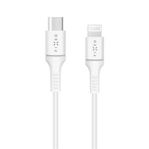 Dlouhý datový a nabíjecí kabel FIXED s konektory USB-C/Lightning a podporou PD, 2 metry, MFI certifikace, 60W, bílý; FIXD-CL2M-WH