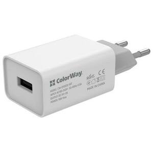 Colorway 1x USB/ síťová nabíječka/ 10W/ 100V-240V/ Bílá; CASCW0028