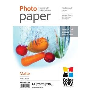 Colorway fotopapír/ matte 190g/m2, A4/ 20 kusů; PAPCL055