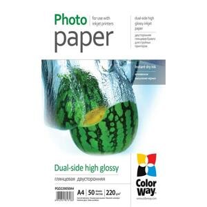 Colorway fotopapír/ dual-side high glossy 220g/m2, A4/ 50 kusů; PAPCL017