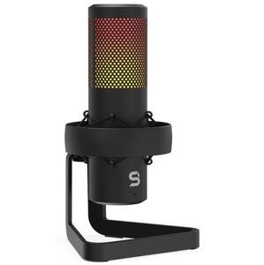 SilentiumPC AXIS streamovací mikrofon / USB / volitelné směřování / sluchátkový výstup / RGB podsvícení / stabilní držák; SPG148