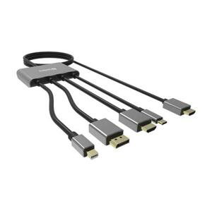 Sandberg All-In-1 Display Adapter Hub, HDMI na HDMI, USB-C, Displayport, Mini-Displayport; 509-21