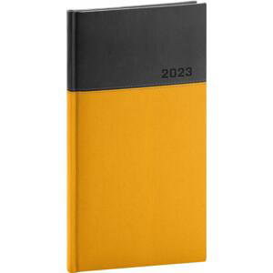 Kapesní diář Dado 2023, žlutočerný, 9 × 15,5 cm; PGD-KAPDA-3280