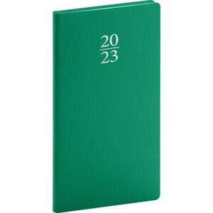Kapesní diář Capys 2023, zelený, 9 × 15,5 cm; PGD-KAPCP-3338