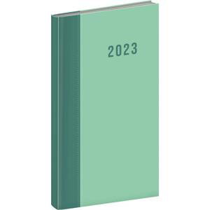 Kapesní diář Cambio 2023, zelený, 9 × 15,5 cm; PGD-KAPCC-2003