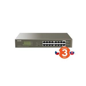 Tenda TEG1116P-16-150W PoE AT Gigabit switch 16x 1Gb/s s PoE 802.3af/at, PoE 135W,Rackmount, Fanless; TEG1116P-16-150W