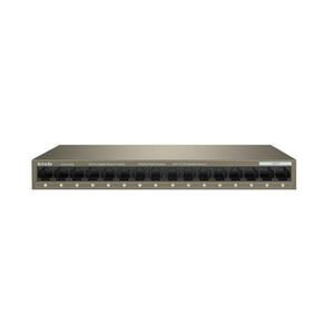 Tenda TEG1016M 16-port Gigabit Switch, 16x 10/100/1000 Mb/s, Fanless, MAC 8K, napájení AC/DC, i zeď; TEG1016M