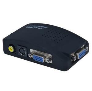 PremiumCord Převodník kompozitního signálu s-video/cinch na VGA signál (DB15F); a-9