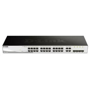 D-Link DGS-1210-28 28-port Gigabit Smart+ Switch, 24x GbE, 4x RJ45/SFP, fanless; DGS-1210-28/E