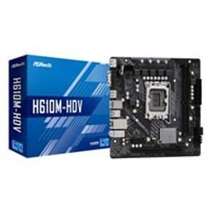 ASRock MB Sc LGA1700 H610M-HDV, Intel H610, 2xDDR4, 1xDP, 1xHDMI, 1xVGA, mATX; H610M-HDV