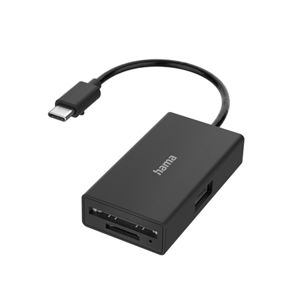 Hama USB-C hub/čtečka karet OTG, SD, microSD, USB-A; 200126