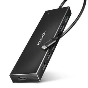 Axagon HUE-F7C, 7x USB 3.2 Gen 1 ALU FLAT CHARGING hub, micro USB napájecí konektor, kabel USB-C 30cm; HUE-F7C